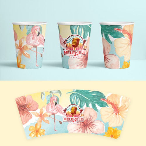 Hawaiian design with the title 'Coffee cup'