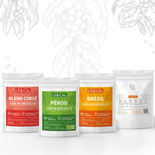 Coffee design with the title 'LS & Cie. Cafe'