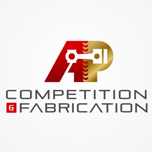 Engine design with the title ' AP Competition & Fabrication's '
