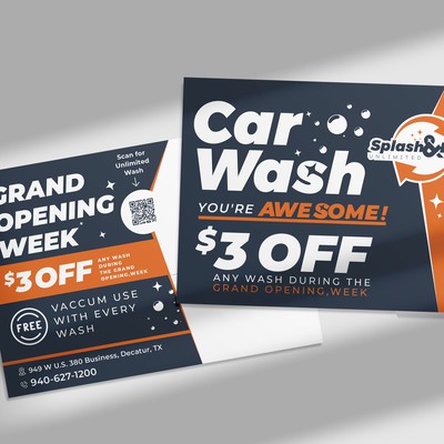 Car Wash Postcard