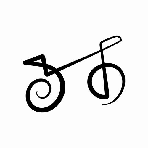 One line design with the title 'Bicycle '