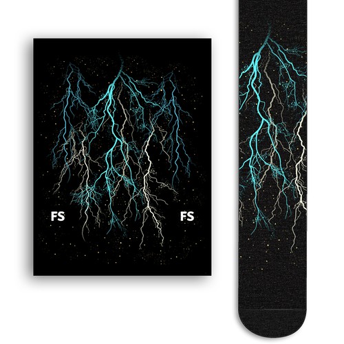 Lightning design with the title 'Lightning Sock'