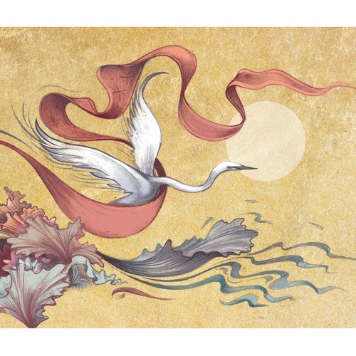 Vintage artwork with the title 'Influence of Japanese Art'