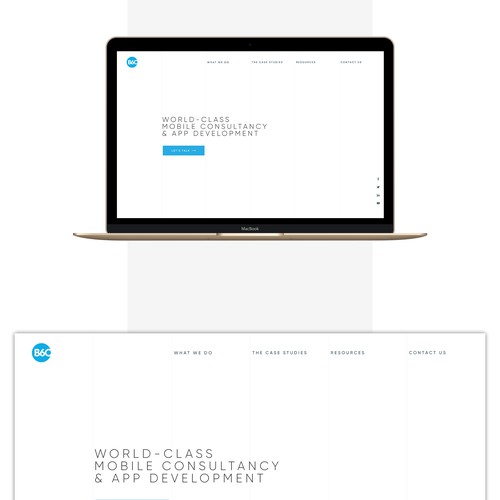 Clear website with the title 'Award-Winning Mobile Agency'