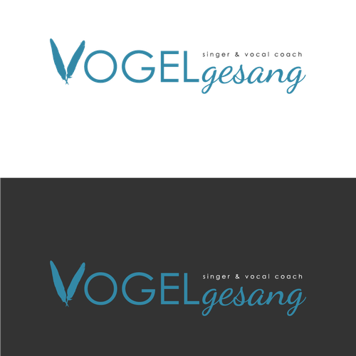 Singer logo with the title 'Logo consept for singing teacher'