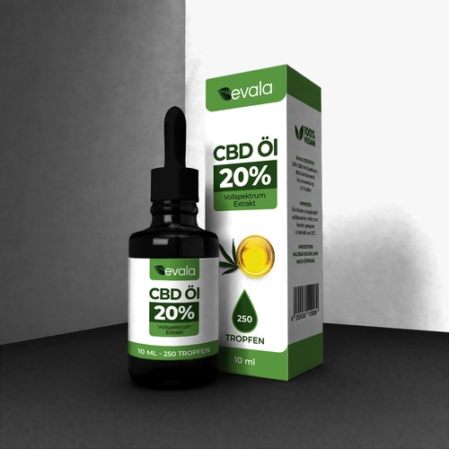 Serum packaging with the title 'Oil serum packaging design'