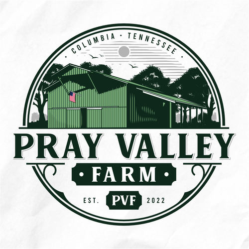 Warehouse logo with the title 'Farms Logo Concept'