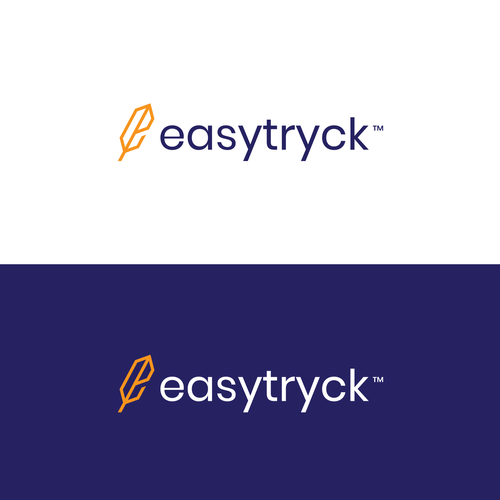Feather logo with the title 'easytryck logo'