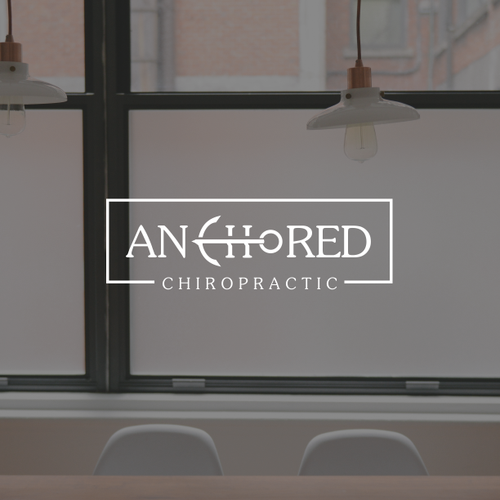 Anchor logo with the title 'Logo Concept for anchored chiropratic'