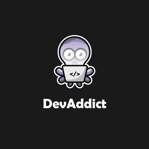 Laptop logo with the title 'Logo design'