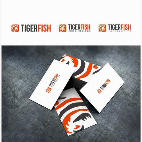 Tiger logo with the title 'Bold logo for TIGERFISH'