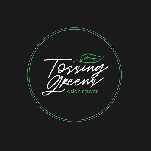 Badge logo with the title 'Custom Logo for Tossing Greens'