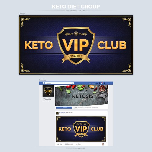 Royal design with the title 'Facebook post image'