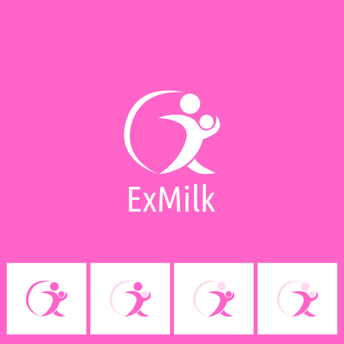 Breastfeeding logo with the title 'Logo Concept for Breastmilk Research Project'