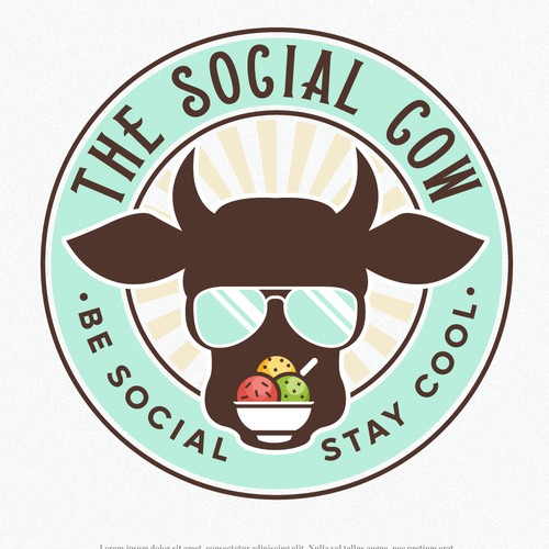 Best logo with the title 'Logo Design for The Social Cow'