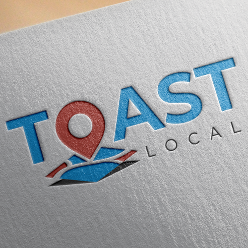 Drop pin logo with the title 'Toast local logo'