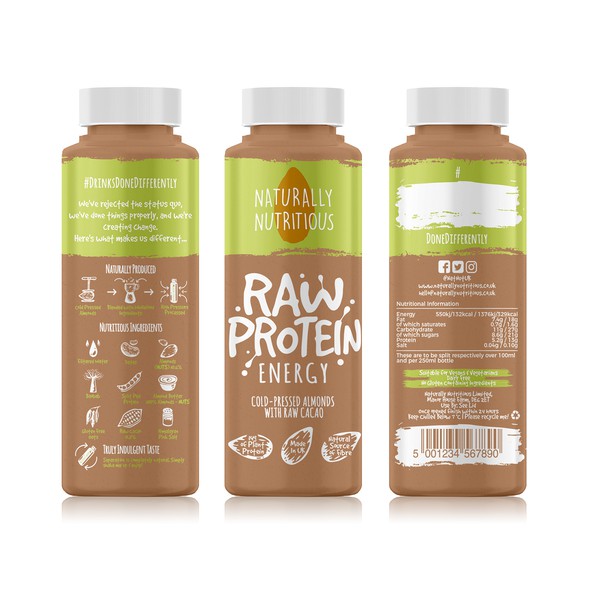 Raw label with the title 'Naturally Nutritius Label'