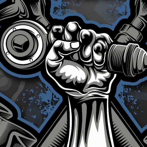 Off-road design with the title 'Rod ends & steering compound'