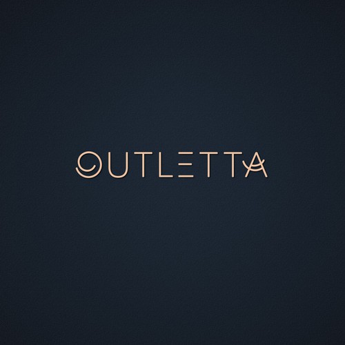 LAN logo with the title '«Outletta» fashion retail platform logo'