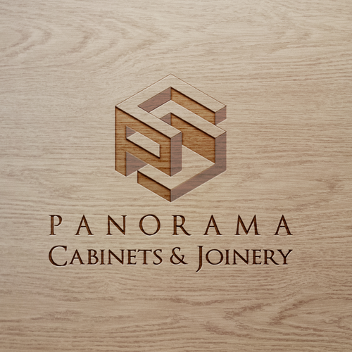 Cabinet design with the title 'Panorama Cabinets & Joinery logo design'