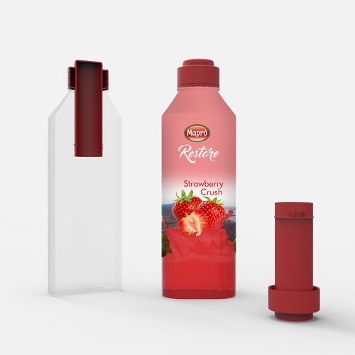 Strawberry packaging with the title 'Finalist for bottle and label contest'