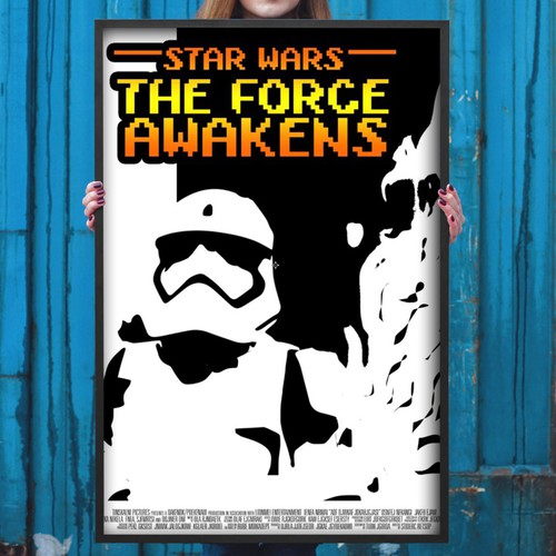 Star Wars design with the title 'the force awakens'