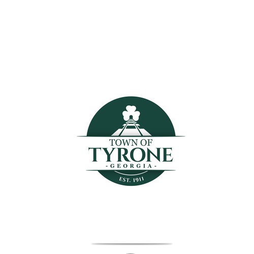 Train design with the title 'Logo design for the town of Tyrone'