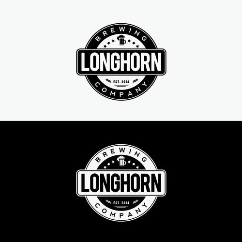 Longhorn logo with the title 'CRAFT BREWERY LOGO DESIGN'