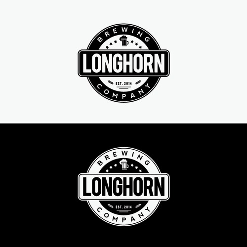 Longhorn logo with the title 'CRAFT BREWERY LOGO DESIGN'