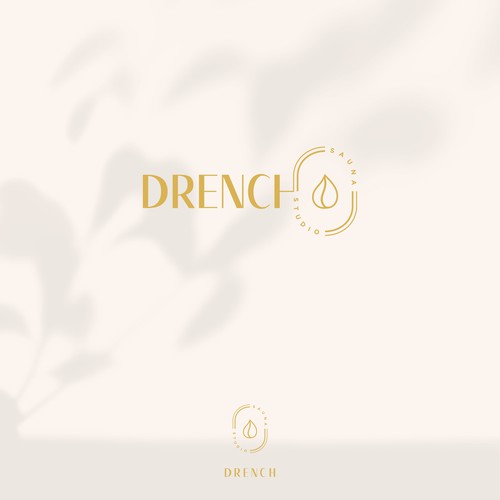 Contemporary brand with the title 'Drench Logo Design'