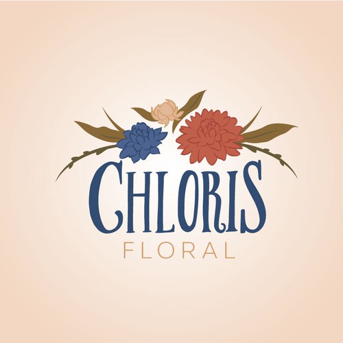 Sustainable logo with the title 'Chloris Floral'