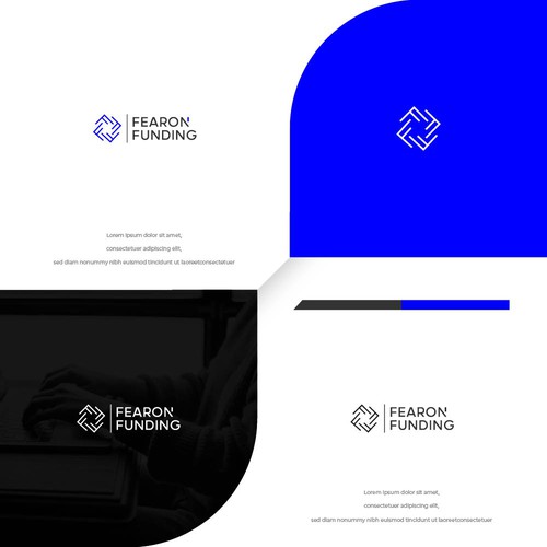 F brand with the title 'logo for a family investment company'