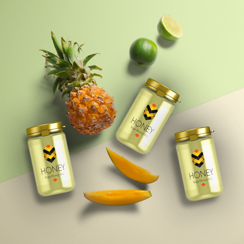 Branding label with the title 'Premium Australia Honey Label'