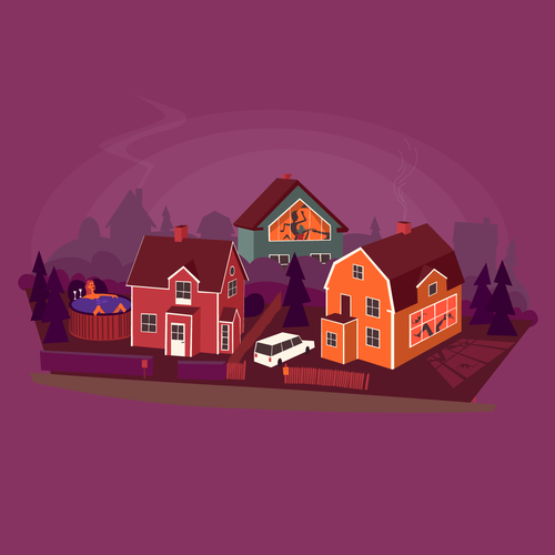 Vector artwork with the title 'Illustration for a website'