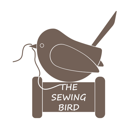 Thread design with the title 'Vintage bird design logo'