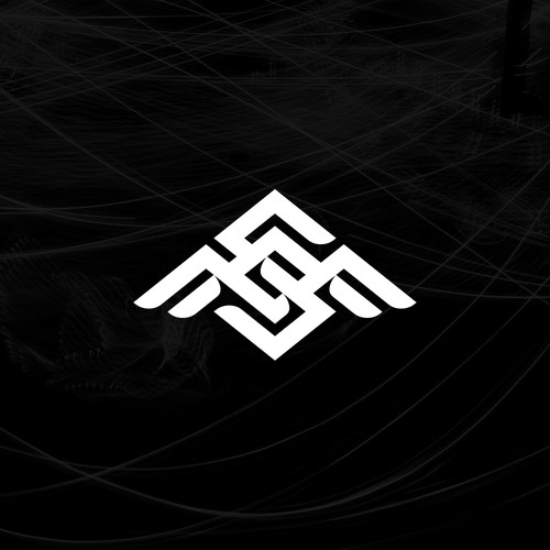 Intertwined design with the title 'Strong geometric monogram logo'