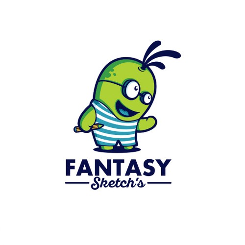 Funny logo with the title 'Logo for Fantasy Sketch's'