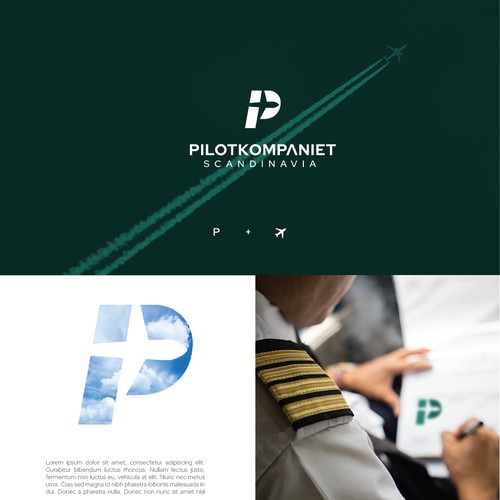 Plane logo with the title 'Logo for contest PILOTKOMPANIET'
