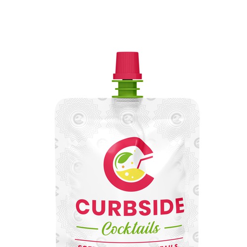 Drink packaging with the title 'Curbside Cocktail '