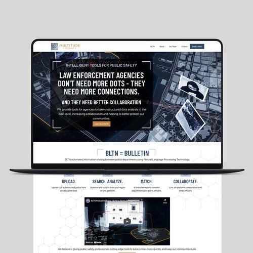 Development website with the title 'Multitude Insights Webflow Website Design'