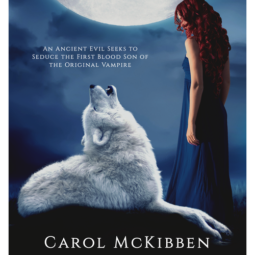 Wolf book cover with the title 'Moon Blood 3rd book in series'