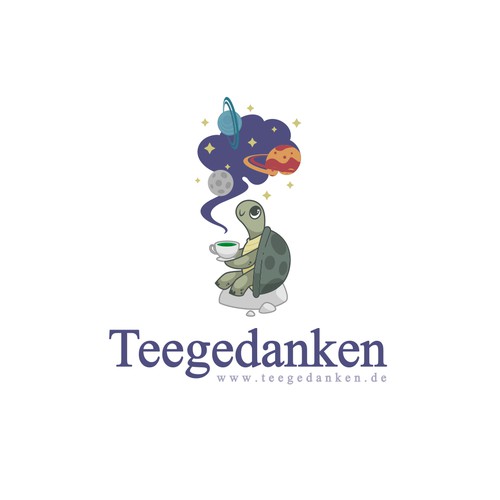 Turtle design with the title 'Logo Design for Teegedanken'