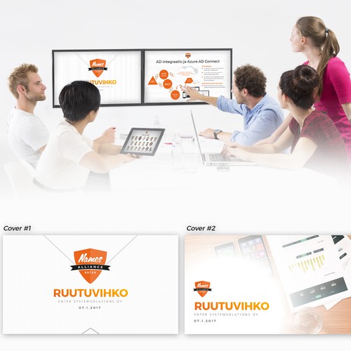 Professional design with the title 'Presentation Template for Enter Ruutuvihko'