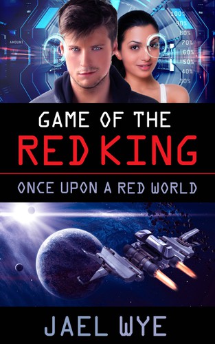 Romantic book cover with the title 'Create an exciting ebook cover for science fiction romance author Jael Wye'