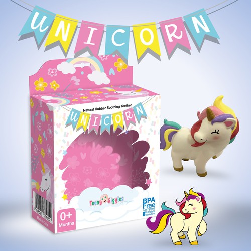 Baby packaging with the title 'Rubber Sothing'