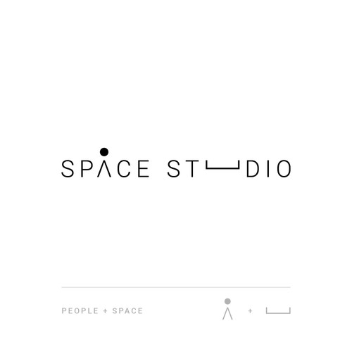 Simple brand with the title 'Minimalist Logo for Space Studio'
