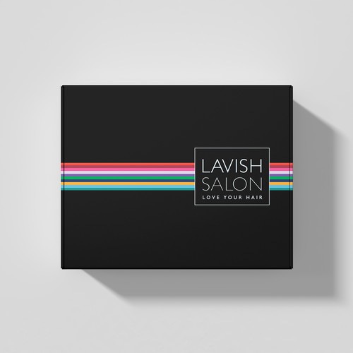 Paper bag packaging with the title 'Box Design'