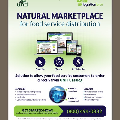 Flyer for Organic & Natural Foodservice Distributors