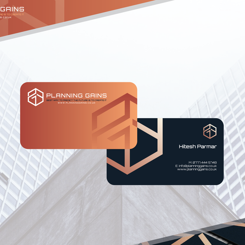 Property brand with the title 'Interesting Business Card for Architecture Bureau from UK'