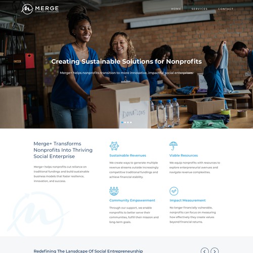 NGO design with the title 'Website Design For Non-Profits Management Consultancy'